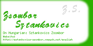 zsombor sztankovics business card